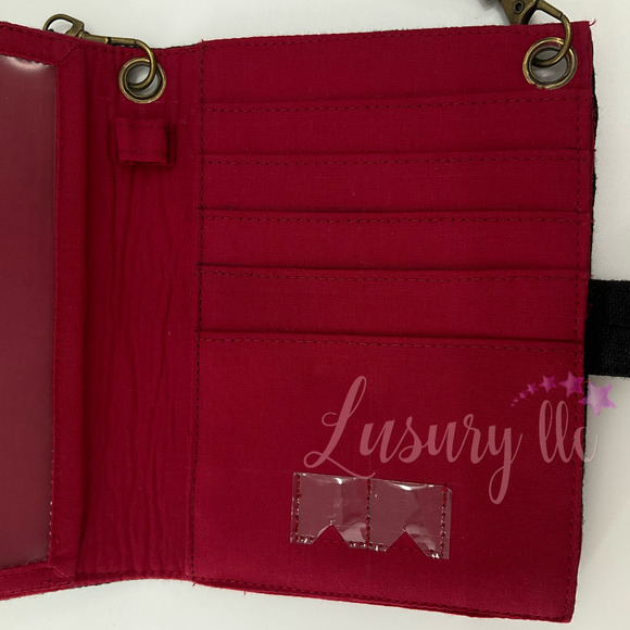 Daisy Embroidery Passport Wallet, Birthday Gift, Versatile Washable, Black - Picture 8 of 13